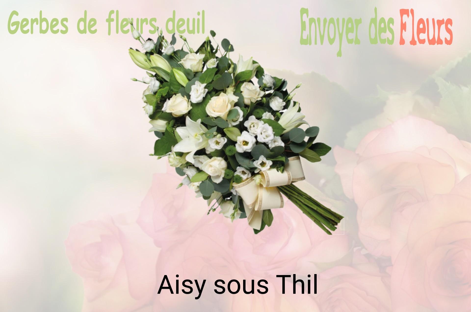 Gerbe de fleurs de deuil livrée à Aisy-sous-Thil
